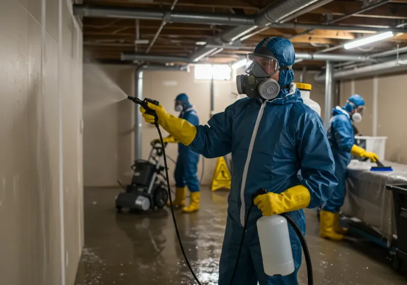 Basement Sanitization and Antimicrobial Treatment process in Wailua Homesteads, HI
