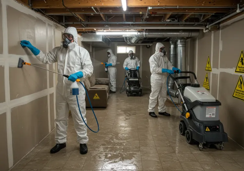 Basement Moisture Removal and Structural Drying process in Wailua Homesteads, HI